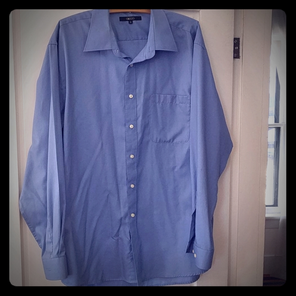 G2000 Men's Blue button down shirt 17/35